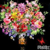le bouquet GIF animé