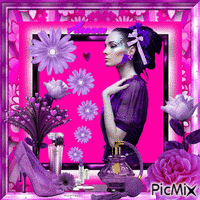 Rose & Purple - GIF animé gratuit