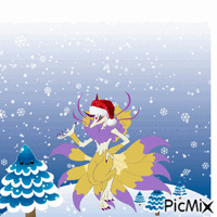 Snowy Kyubi - Ilmainen animoitu GIF