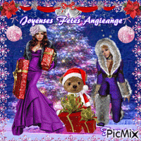 Passe de tres Joyeuses Fetes Angieange ♥♥♥ animovaný GIF