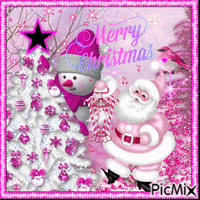 Pink Christmas - Gratis geanimeerde GIF