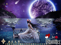 luna encantada - GIF animado grátis