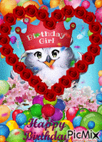 OWL BIRTHDAY 2 анимиран GIF