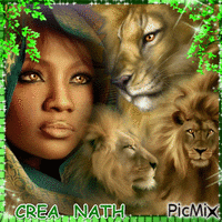 CREA NATH  LION GIF animé