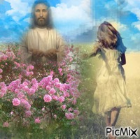 jesus  and girl 动画 GIF