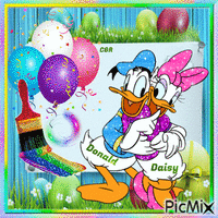 Daisy et Donald Duck - GIF เคลื่อนไหวฟรี
