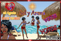 Sol y arena - GIF เคลื่อนไหวฟรี