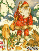Wood Land Santa - Gratis animeret GIF