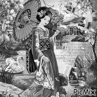 printemps en noir et blanc - 免费动画 GIF