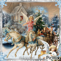 Angel anunciando Navidad! 1612/21 Gif Animado