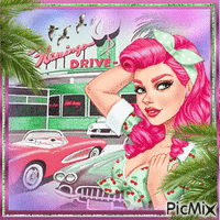Green - Pink- Purple - GIF animado gratis