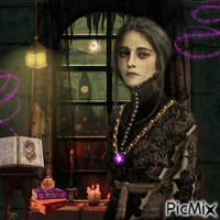 Gotische Frau mit Magie