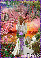 LADY IN SPRING Animated GIF