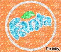 Fanta Glitter Logo Animated GIF