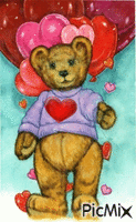 Valentine Bear Gif Animado
