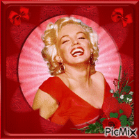 Marilyn Monroe en rouge.