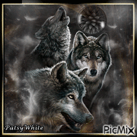 Howling Wolf - GIF animé gratuit