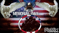 memorial day owl animēts GIF
