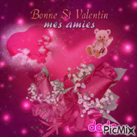 Bonne St. Valentin mes amies et amis ♥♥♥ κινούμενο GIF