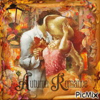 Autumn couple romance love vintage