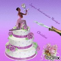 Joyeux Anniversaire Mon Amie Monique animovaný GIF