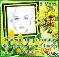 8 Mars Journée de la Femme - Бесплатни анимирани ГИФ