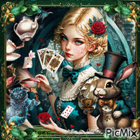 Alice au pays des merveilles n°2 - Gratis animerad GIF