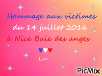 Hommage aux victimes du 14 juillet 2016 - Darmowy animowany GIF