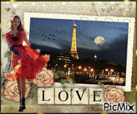 Paris love GIF animé