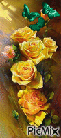 Gold flowers анимиран GIF