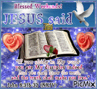 ... John 8:31b-32 (NKJV) ... - Безплатен анимиран GIF