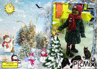 Naty e la neve - GIF animate gratis