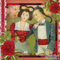 vintage couple анимирани ГИФ