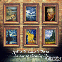 Vincent Van Gogh's Art - GIF animé gratuit