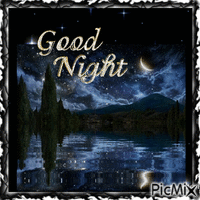 Good Night Lake - GIF animate gratis