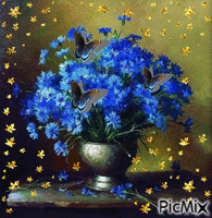 papillon bleu - Gratis geanimeerde GIF