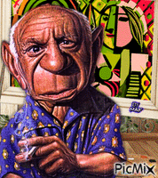 Pablo Picasso animerad GIF