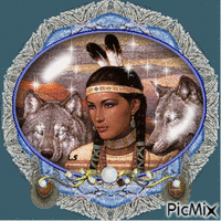 AMERICAN INDIAN WOMAN - Darmowy animowany GIF