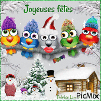 Joyeuses fêtes анимирани ГИФ