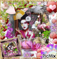 Geisha pic! анимированный гифка