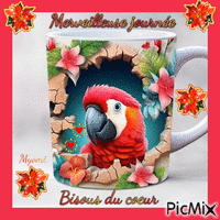 Merveilleuse journée perroquet - Nemokamas animacinis gif