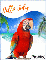 hello july - Бесплатный анимированный гифка