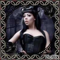 Gothic Woman Portait - Gratis animeret GIF