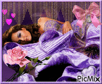 Femme mauve et rose - Bezmaksas animēts GIF