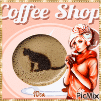 Coffee shop animuotas GIF