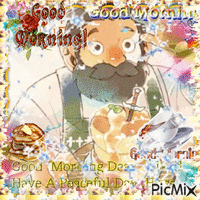 senshi good morning GIF animasi