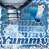 When water yummy - GIF animé gratuit