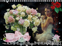 bouquet de roses animovaný GIF