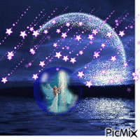 nuit des étoile filante - Darmowy animowany GIF