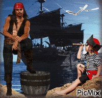 Pirat animovaný GIF
